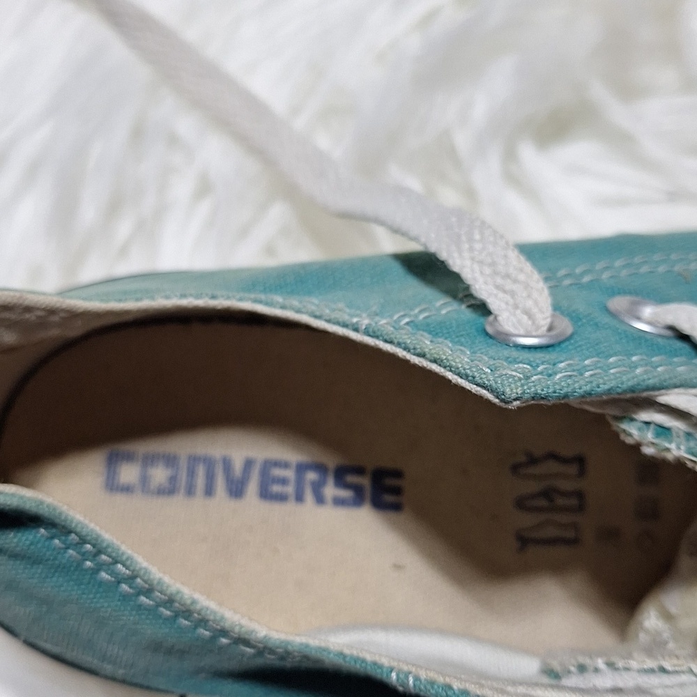 Converse all star  green mens size 5 sneakers, - Picture 3 of 5